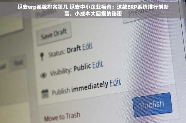 延安erp系统排名第几 延安中小企业福音：这款ERP系统排行创新高，小成本大回报的秘密